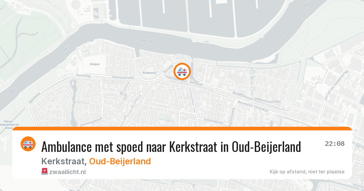 Ambulance met spoed naar Kerkstraat in Oud-Beijerland — 16 apr 2026