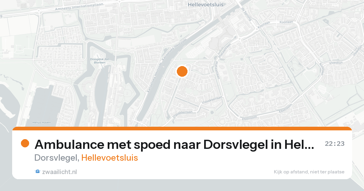 Ambulance met spoed naar Dorsvlegel in Hellevoetsluis — 23 aug 2026