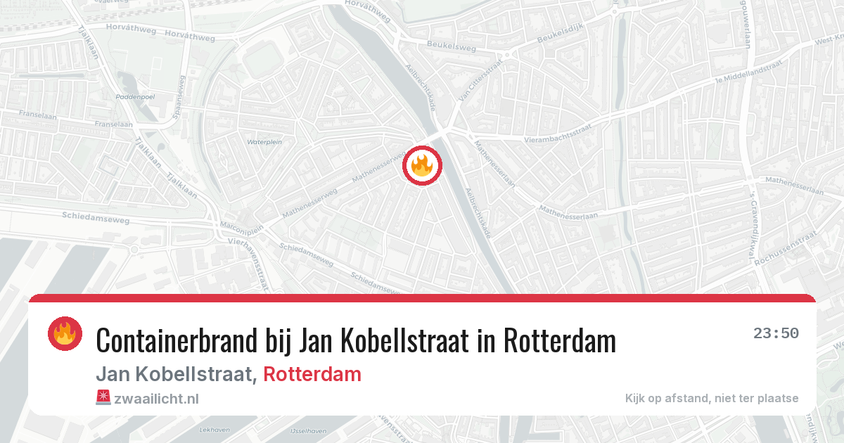 Containerbrand bij Jan Kobellstraat in Rotterdam — 28 mei 2026