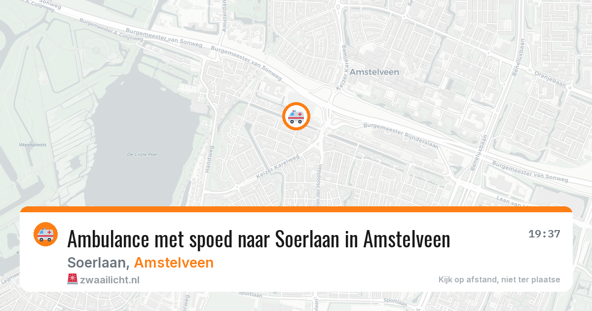 Ambulance met spoed naar Soerlaan in Amstelveen — 27 mei 2026