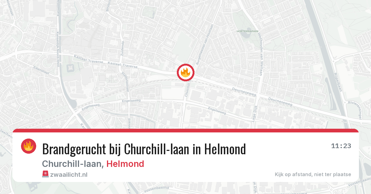 Brandgerucht bij Churchill-laan in Helmond — 28 jun 2026