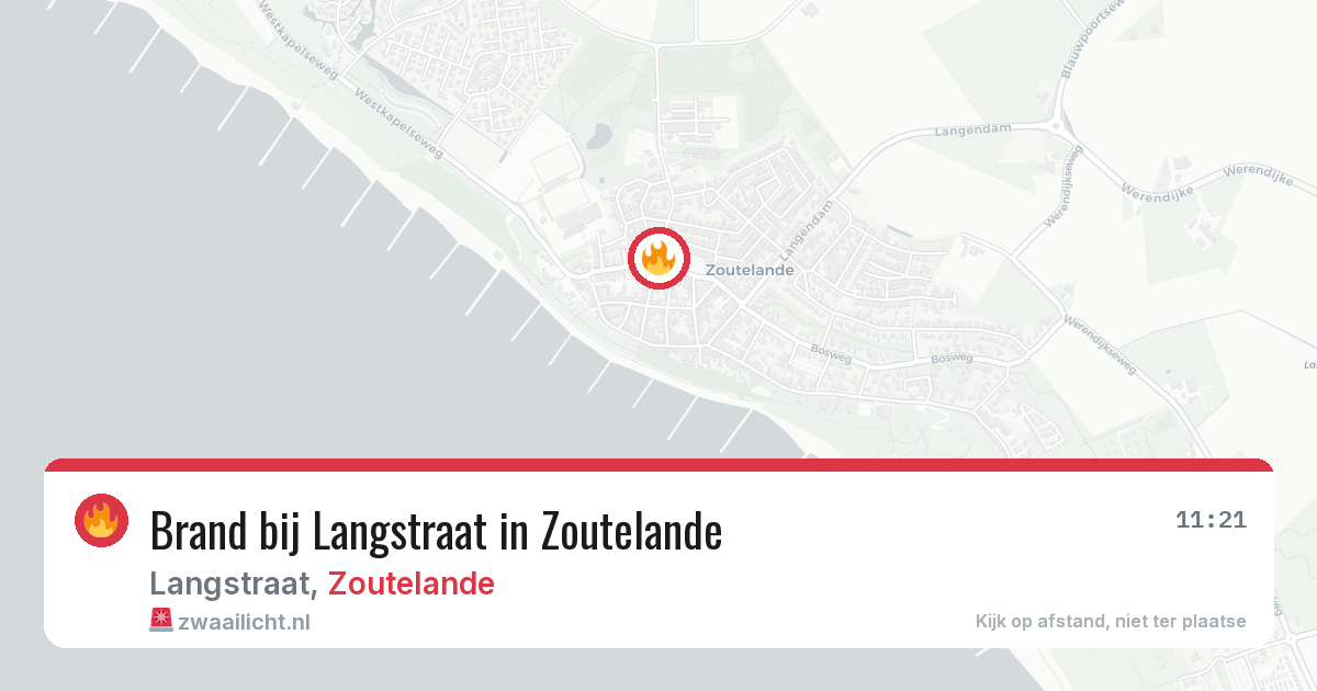Brand bij Langstraat in Zoutelande — 7 jul 2026