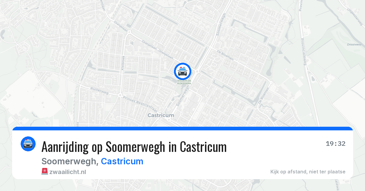 Aanrijding op Soomerwegh in Castricum — 25 jun 2026