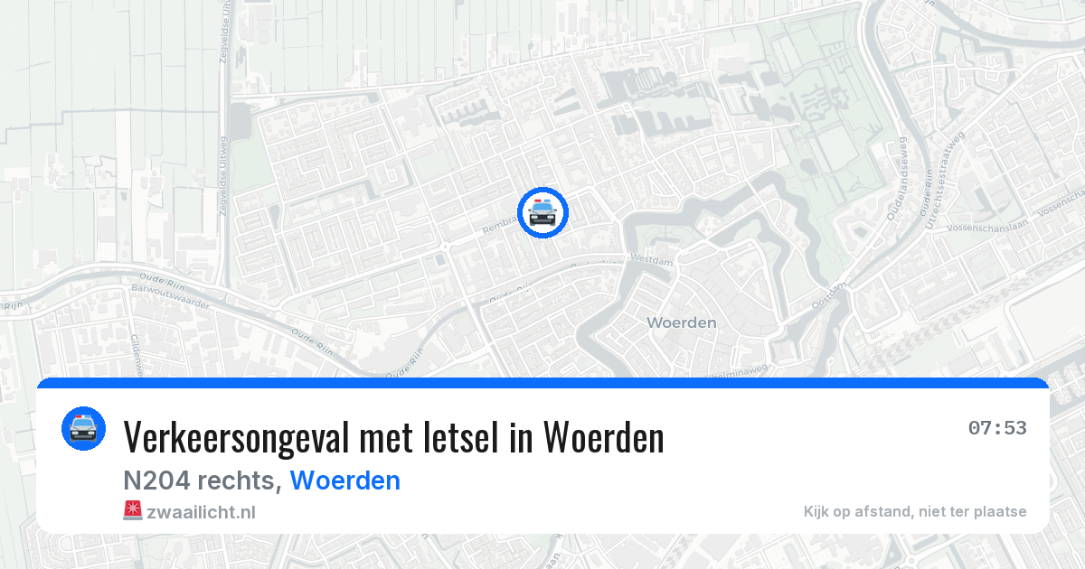 Verkeersongeval met letsel in Woerden — 18 jun 2026