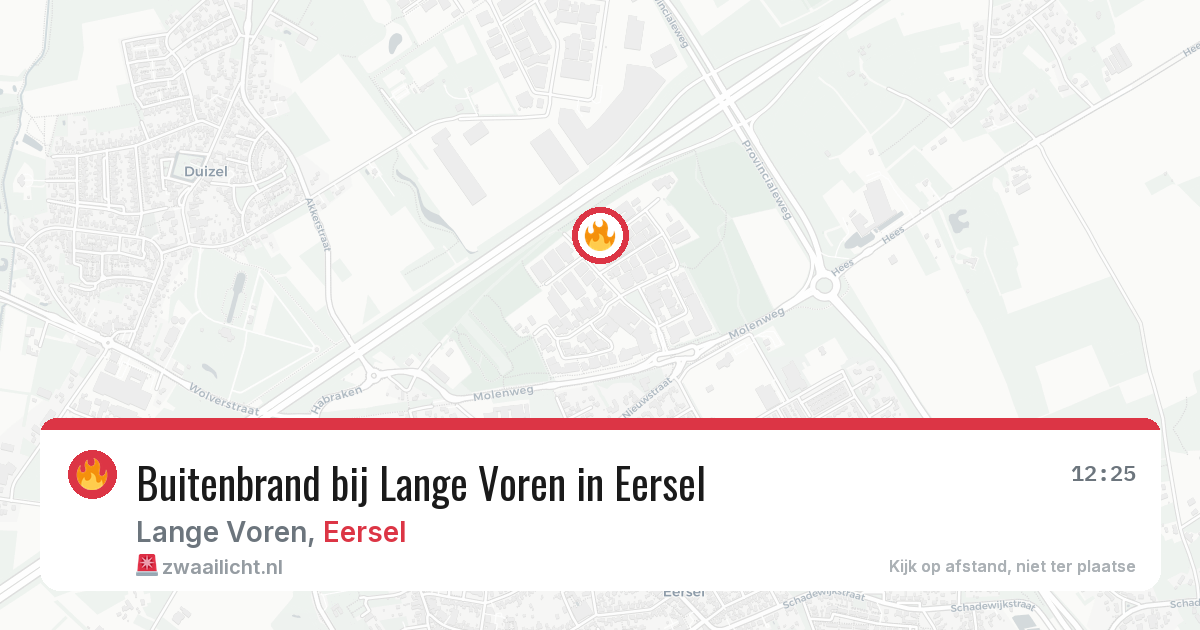 Buitenbrand bij Lange Voren in Eersel — 17 mei 2026
