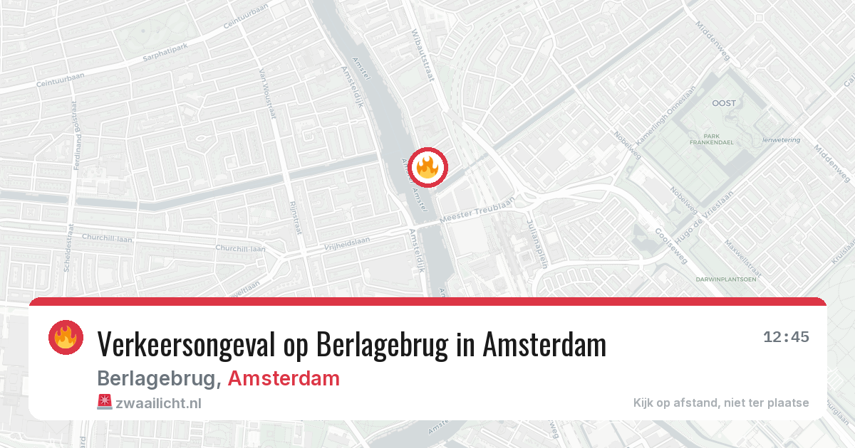Verkeersongeval op Berlagebrug in Amsterdam — 28 mei 2026