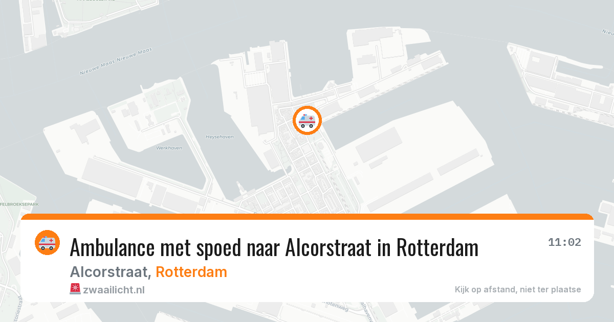 Ambulance met spoed naar Alcorstraat in Rotterdam — 25 mei 2026
