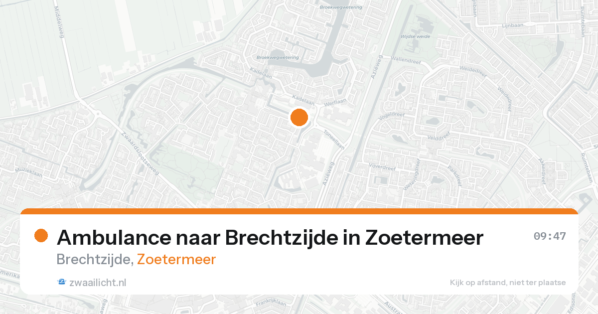Ambulance naar Brechtzijde in Zoetermeer — 17 aug 2026