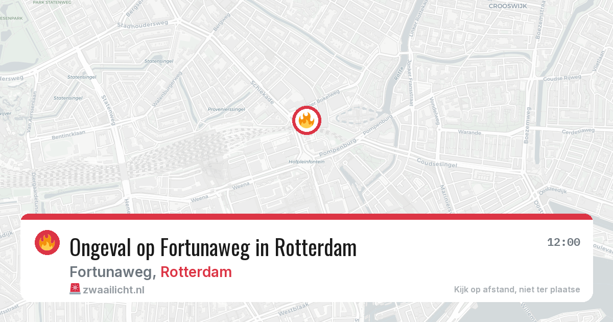 Ongeval op Fortunaweg in Rotterdam — 20 apr 2026