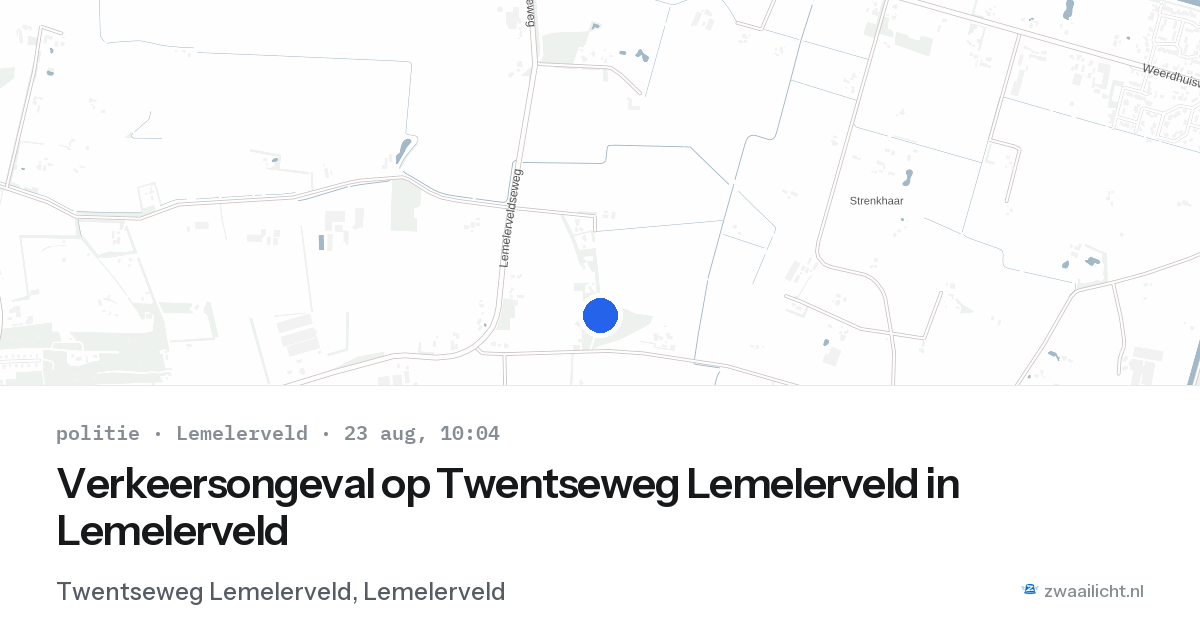 Verkeersongeval op Twentseweg Lemelerveld in Lemelerveld — 23 aug 2026