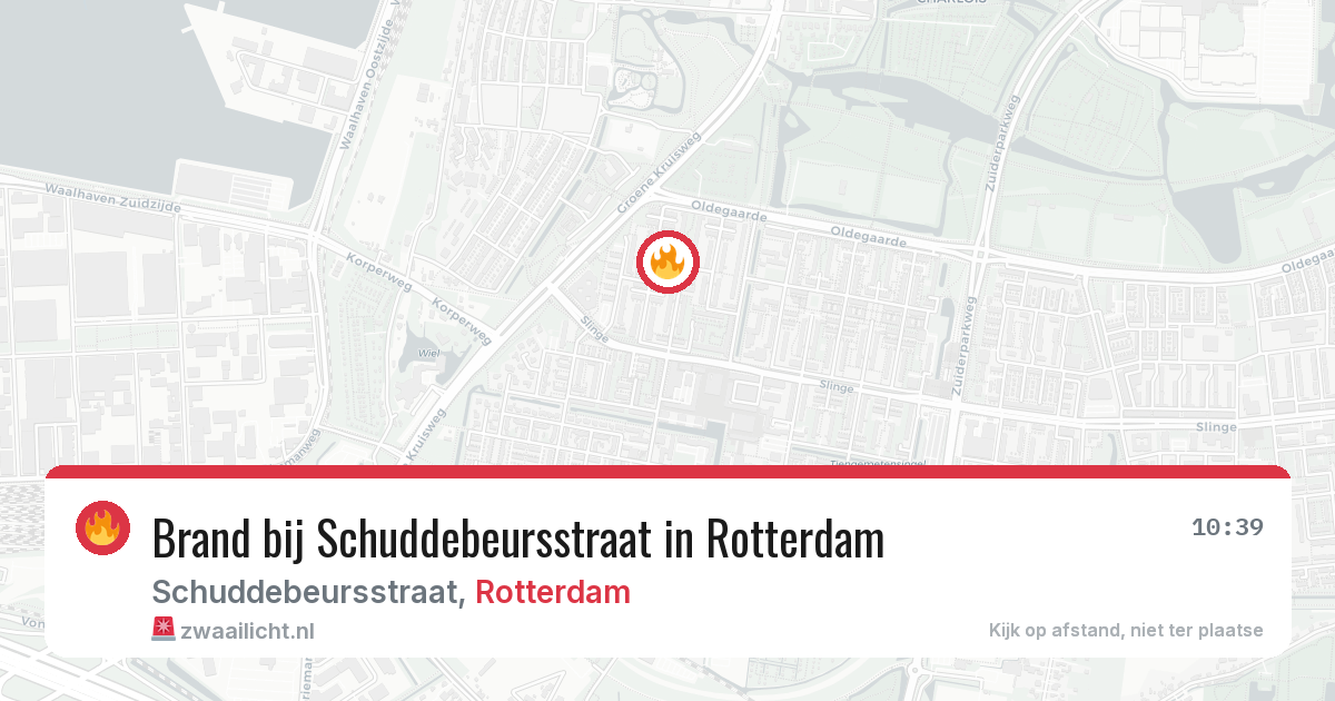 Brand bij Schuddebeursstraat in Rotterdam — 26 mei 2026