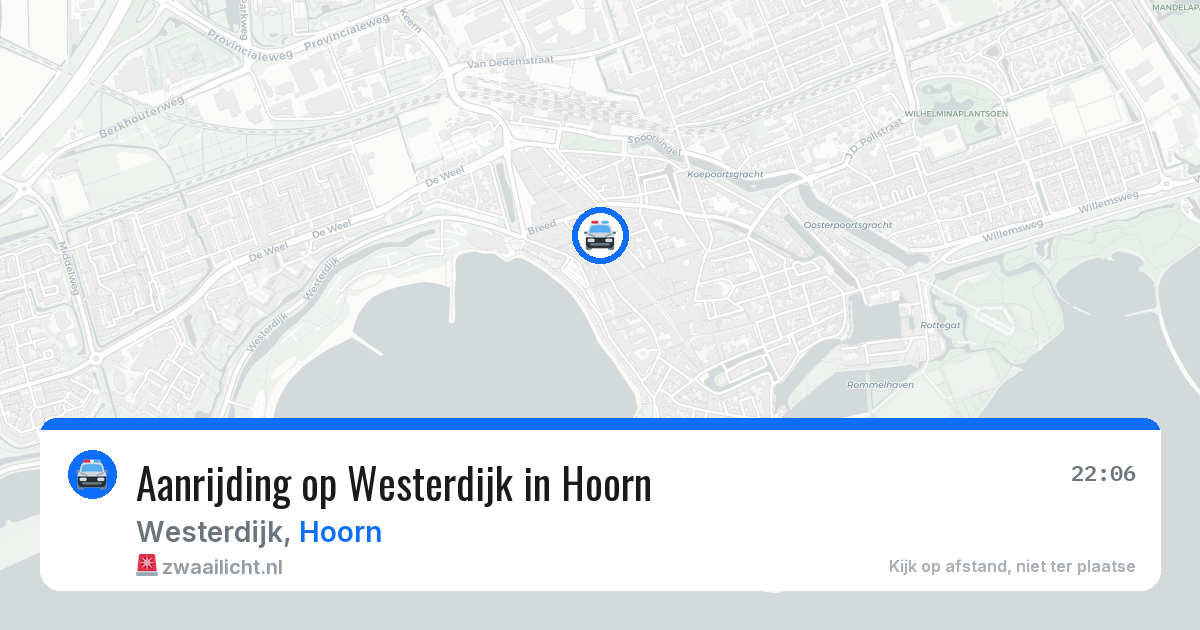 Aanrijding op Westerdijk in Hoorn — 28 mei 2026