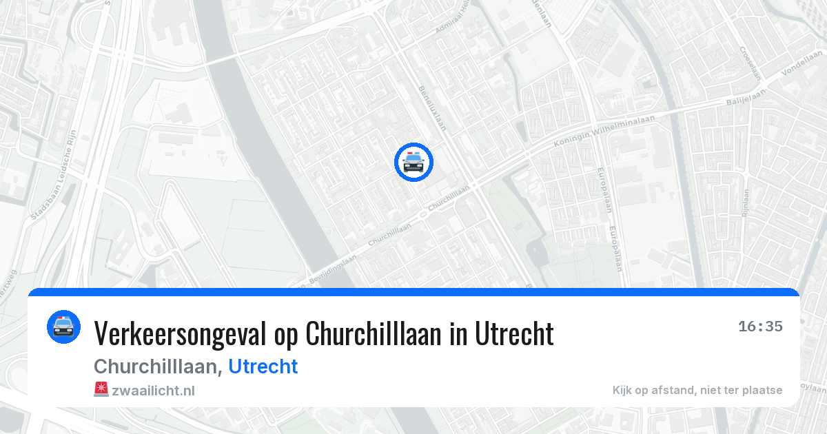 Verkeersongeval op Churchilllaan in Utrecht — 13 aug 2026