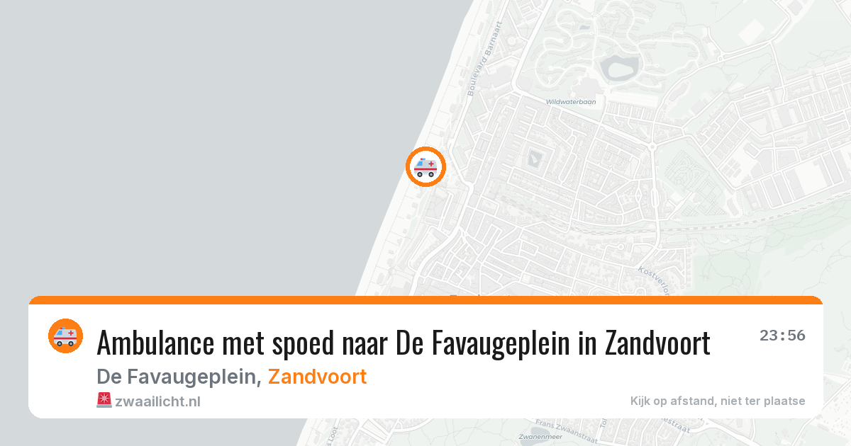 Ambulance met spoed naar De Favaugeplein in Zandvoort — 29 apr 2026