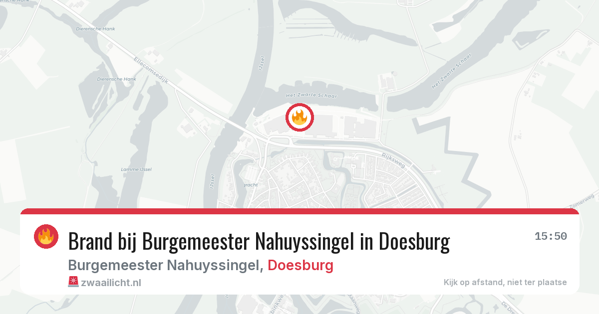 Brand bij Burgemeester Nahuyssingel in Doesburg — 28 jun 2026