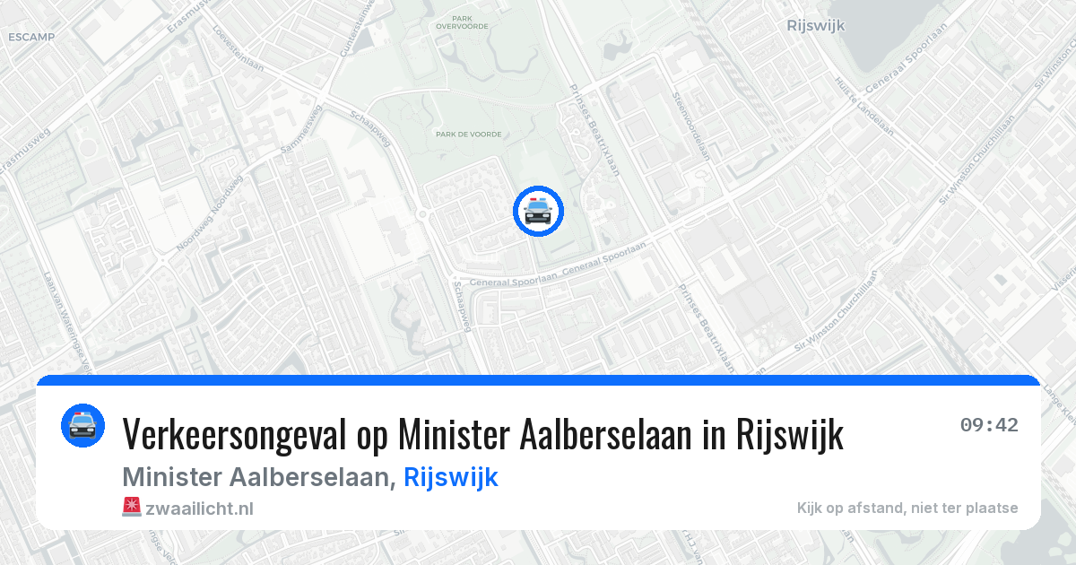 Verkeersongeval op Minister Aalberselaan in Rijswijk — 2 jul 2026