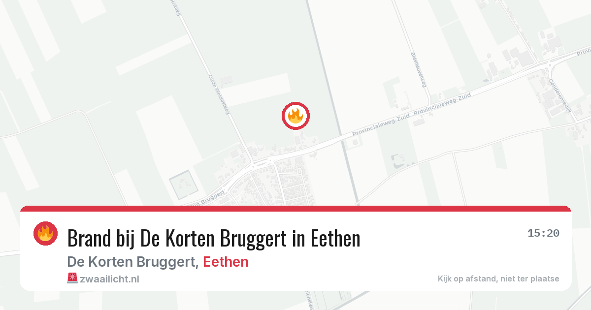Brand bij De Korten Bruggert in Eethen — 6 mrt 2026