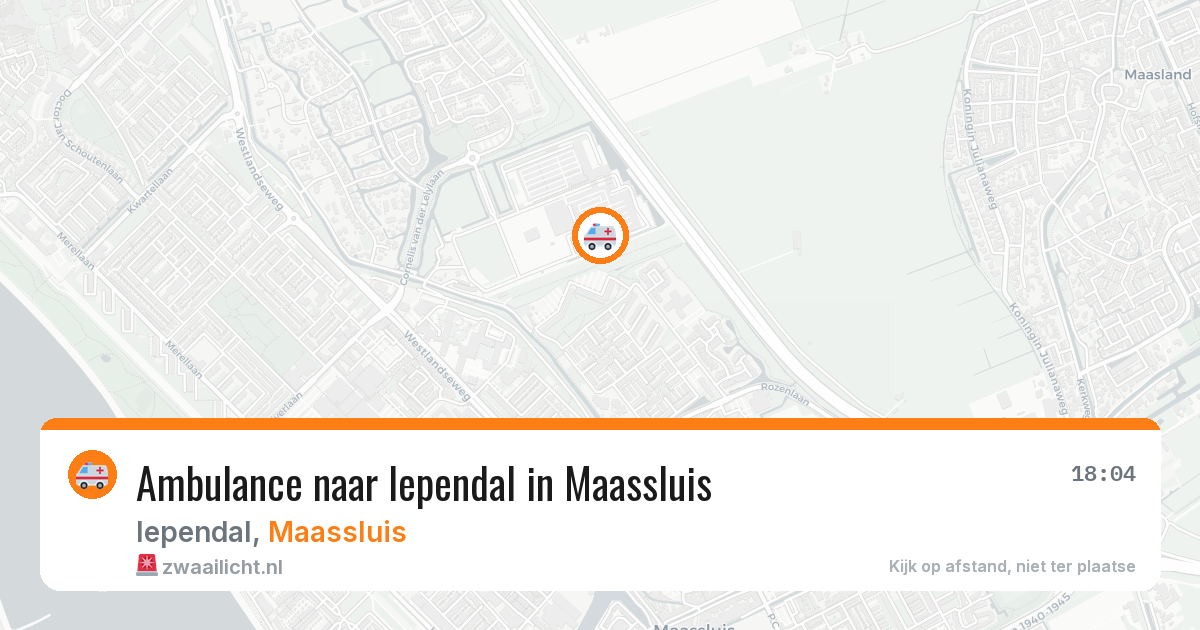 Ambulance naar Iependal in Maassluis — 28 jul 2026