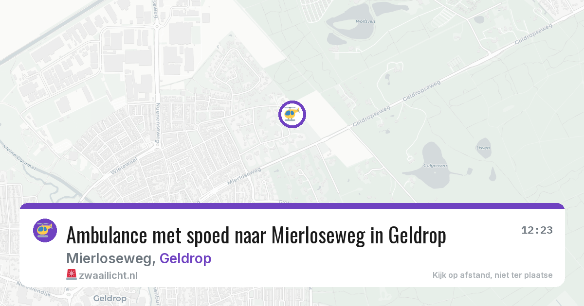 Ambulance met spoed naar Mierloseweg in Geldrop — 30 jun 2026