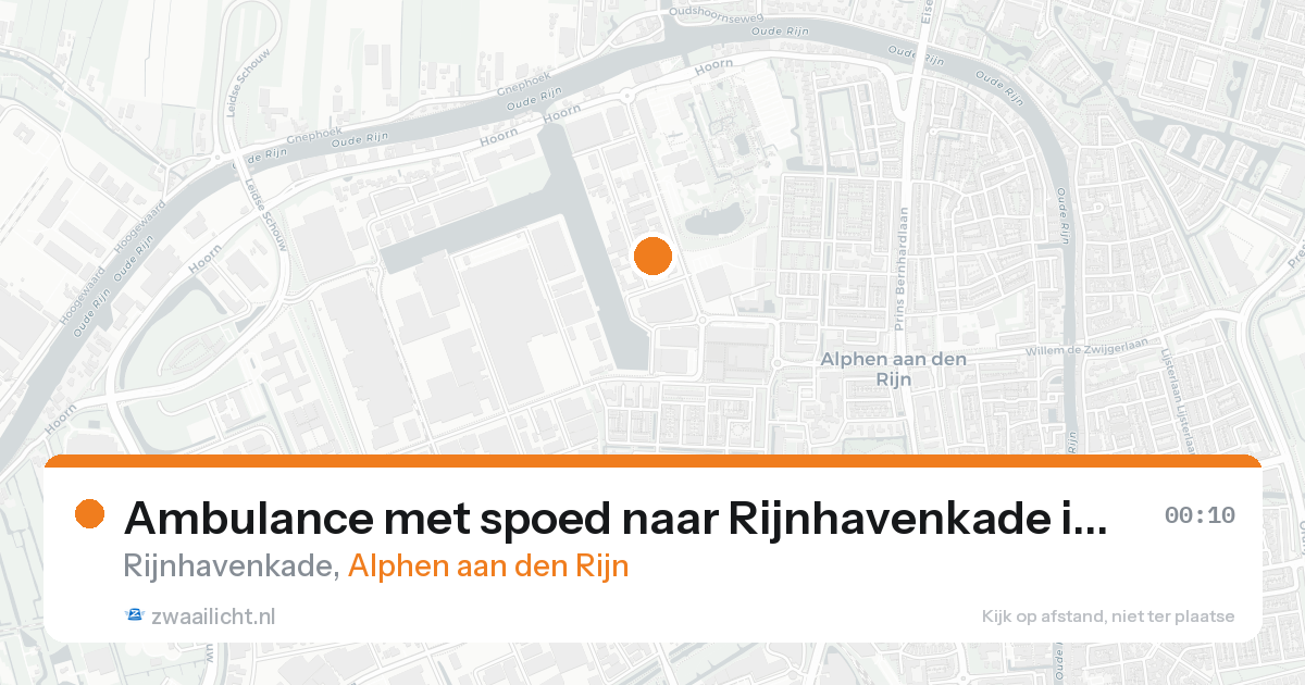 Ambulance met spoed naar Rijnhavenkade in Alphen aan den Rijn — 16 aug 2026