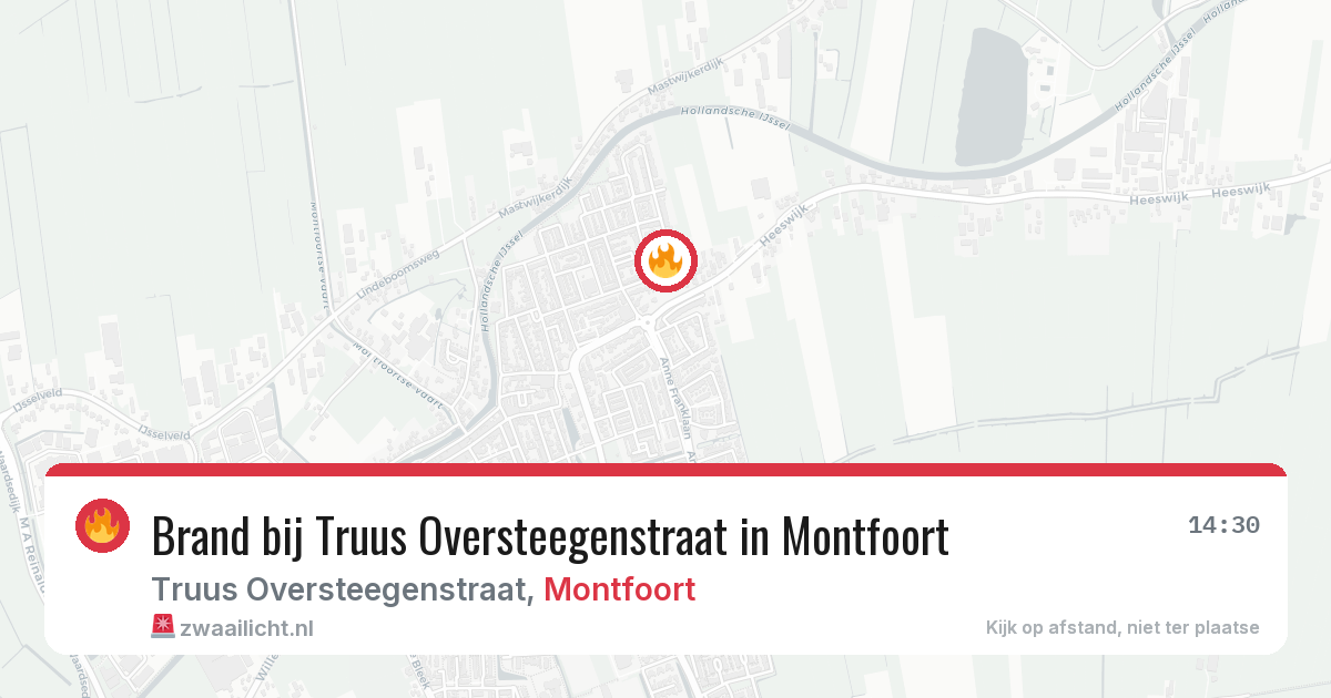Brand bij Truus Oversteegenstraat in Montfoort — 12 mrt 2026