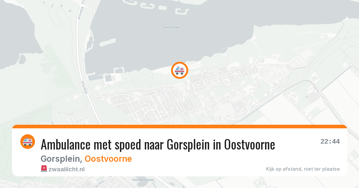 Ambulance met spoed naar Gorsplein in Oostvoorne — 23 mei 2026