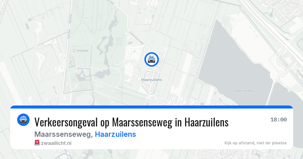 Verkeersongeval op Maarssenseweg in Haarzuilens — 11 jul 2026
