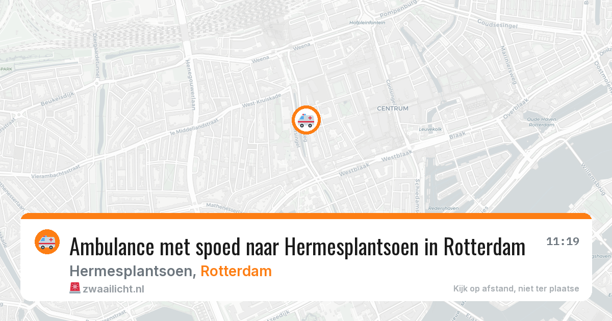 Ambulance met spoed naar Hermesplantsoen in Rotterdam — 12 jul 2026
