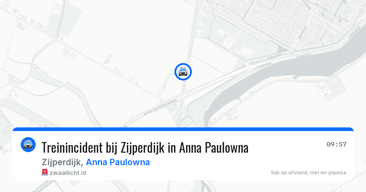 Treinincident bij Zijperdijk in Anna Paulowna — 9 aug 2026