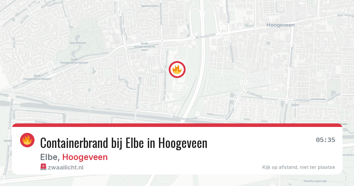 Containerbrand bij Elbe in Hoogeveen — 26 jun 2026