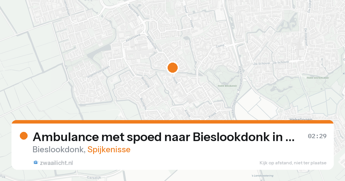 Ambulance met spoed naar Bieslookdonk in Spijkenisse — 17 aug 2026
