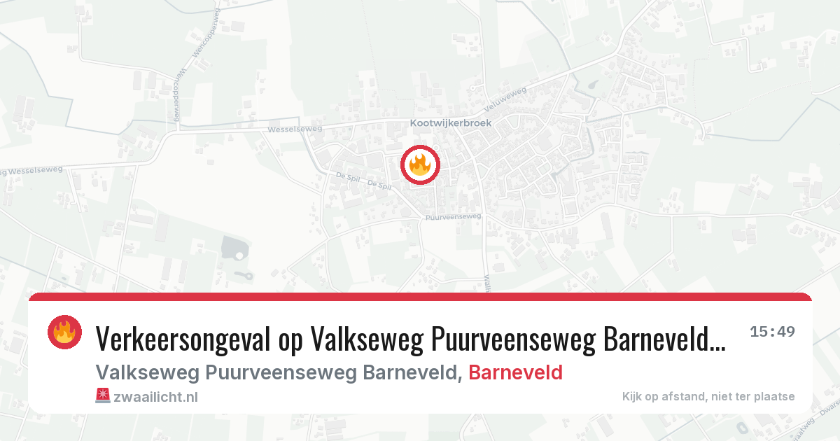 Verkeersongeval op Valkseweg Puurveenseweg Barneveld in Barneveld — 2 mrt 2026