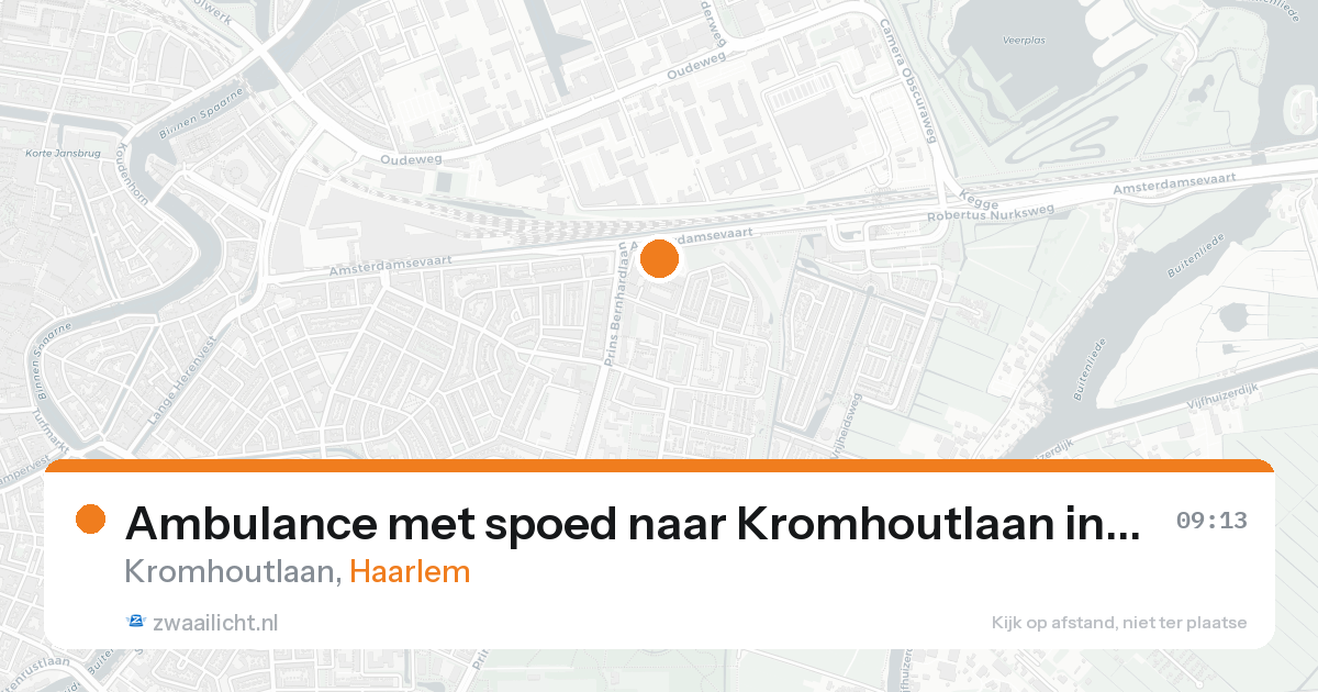 Ambulance met spoed naar Kromhoutlaan in Haarlem — 21 aug 2026
