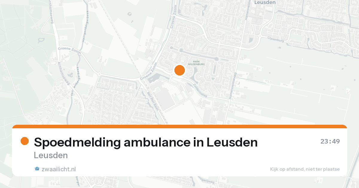 Spoedmelding ambulance in Leusden — 14 aug 2026