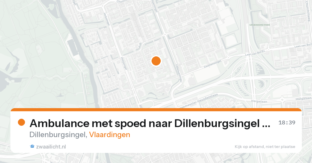 Ambulance met spoed naar Dillenburgsingel in Vlaardingen — 15 aug 2026