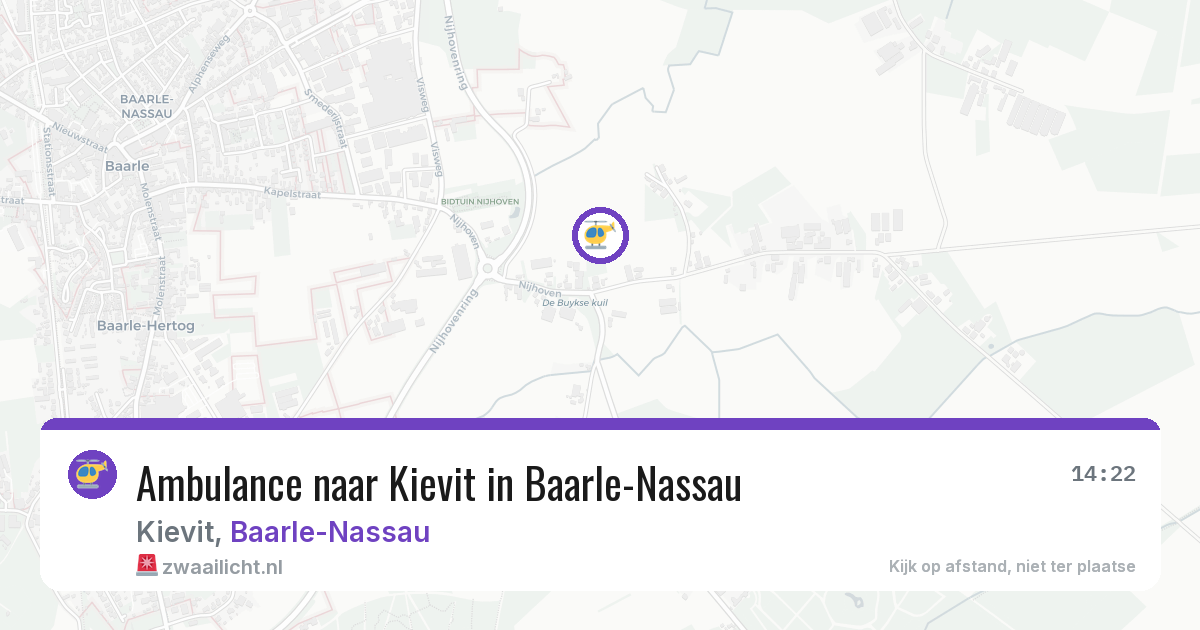 Ambulance naar Kievit in Baarle-Nassau — 21 jun 2026