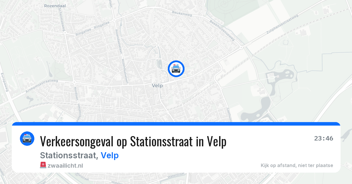 Verkeersongeval op Stationsstraat in Velp — 20 jun 2026