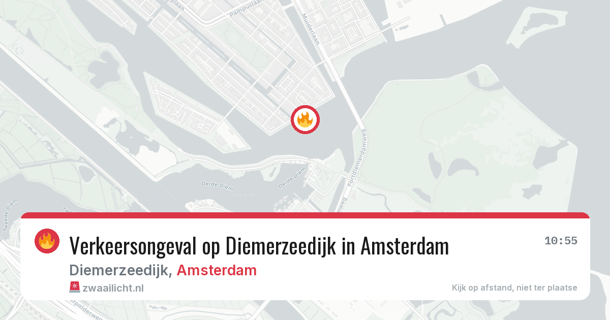 Verkeersongeval op Diemerzeedijk in Amsterdam — 24 mei 2026