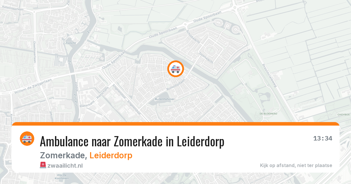 Ambulance naar Zomerkade in Leiderdorp — 22 apr 2026