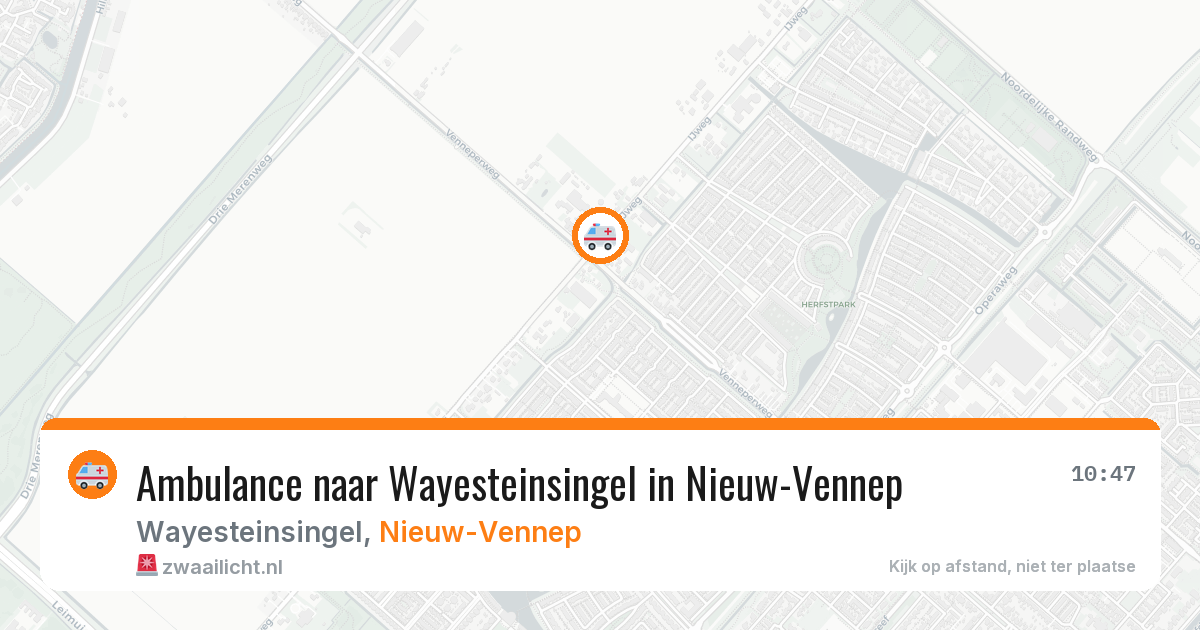 Ambulance naar Wayesteinsingel in Nieuw-Vennep — 5 aug 2026