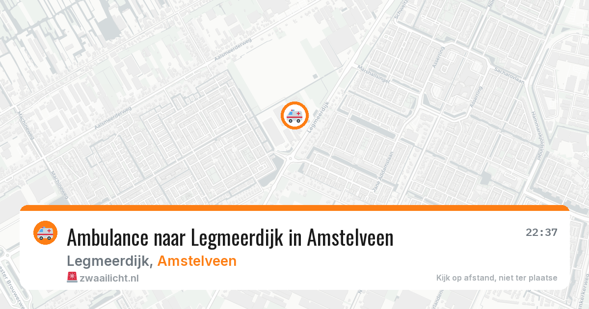 Ambulance naar Legmeerdijk in Amstelveen — 13 aug 2026