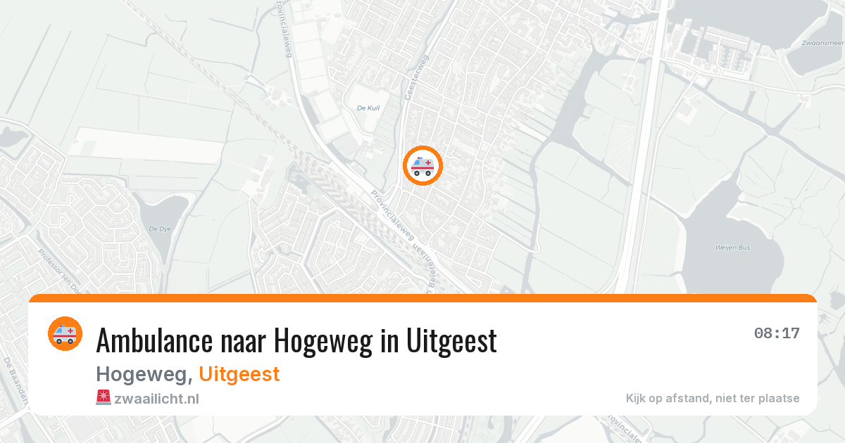 Ambulance naar Hogeweg in Uitgeest — 19 mei 2026