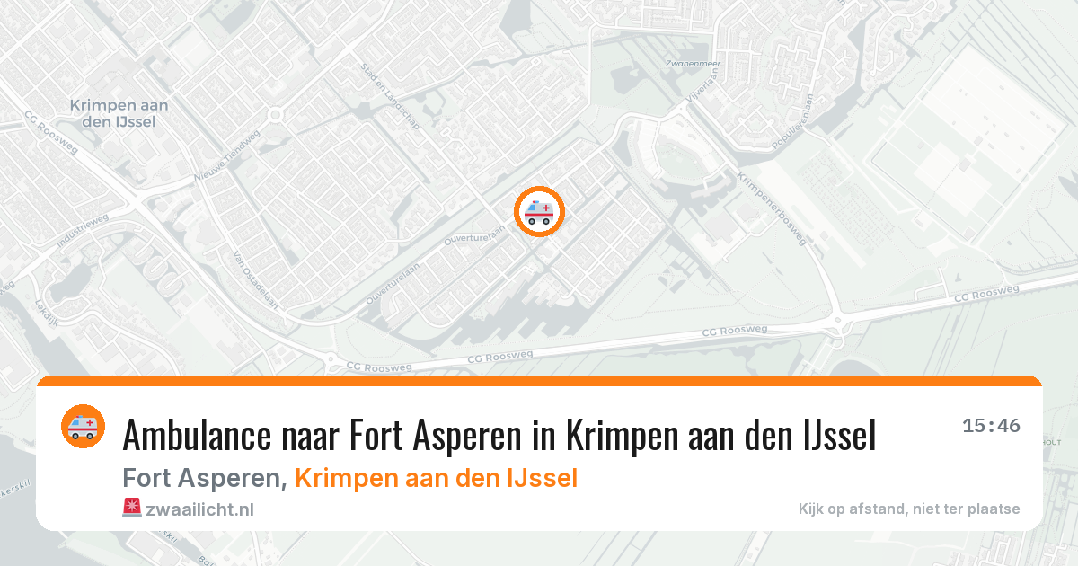 Ambulance naar Fort Asperen in Krimpen aan den IJssel — 19 mrt 2026