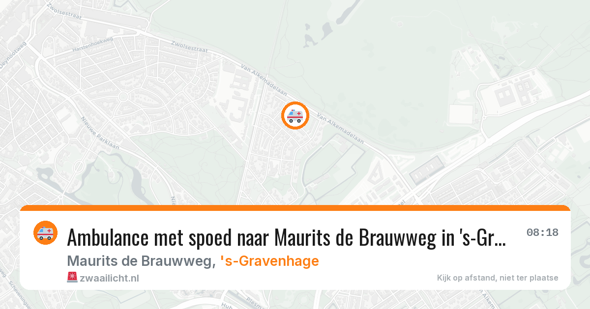 Ambulance met spoed naar Maurits de Brauwweg in 's-Gravenhage — 2 aug 2026