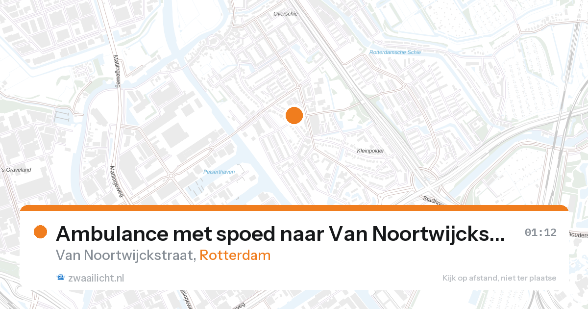 Ambulance met spoed naar Van Noortwijckstraat in Rotterdam — 27 aug 2026