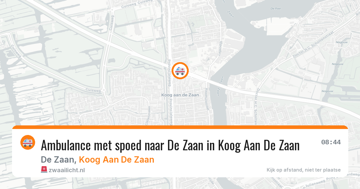 Ambulance met spoed naar De Zaan in Koog Aan De Zaan — 24 jun 2026