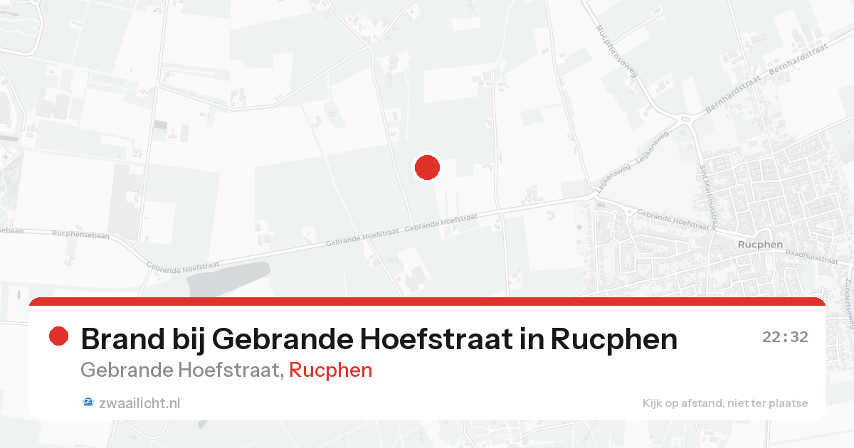 Brand bij Gebrande Hoefstraat in Rucphen — 15 aug 2026
