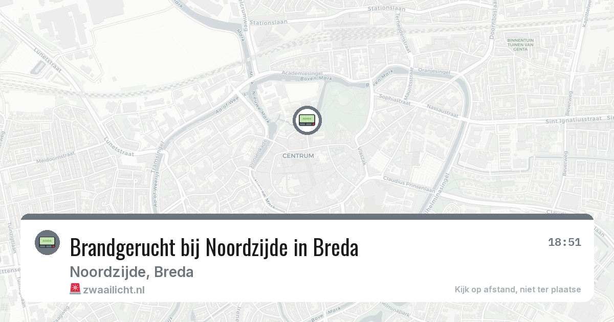 Brandgerucht bij Noordzijde in Breda — 27 mrt 2026