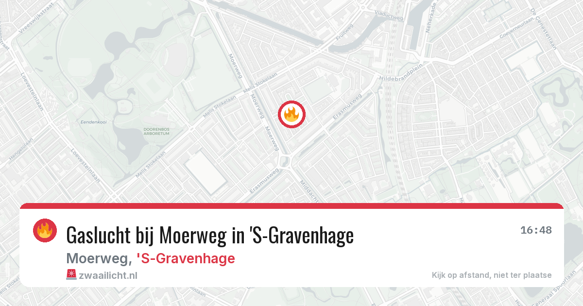 Gaslucht bij Moerweg in 'S-Gravenhage — 28 jun 2026