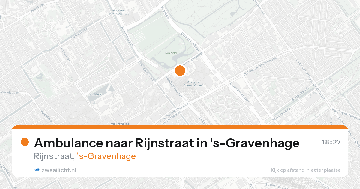 Ambulance naar Rijnstraat in 's-Gravenhage — 25 aug 2026